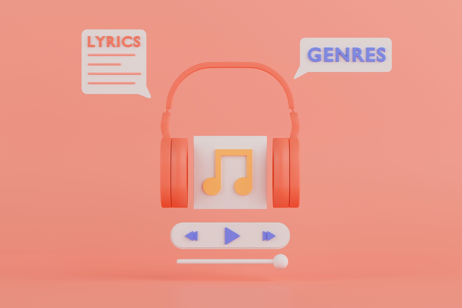A man listens to music with headphonesc player application.